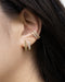 ear party worthy with the reverie illusion earrings and statement blaze ear cuff from the hexad