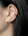 fake multiple piercings with the corsage illusione earring, fairy dust stud and triad ear cuff from the hexad