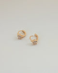 fashion hoop earrings sporting a chic 3d cluster of diamante