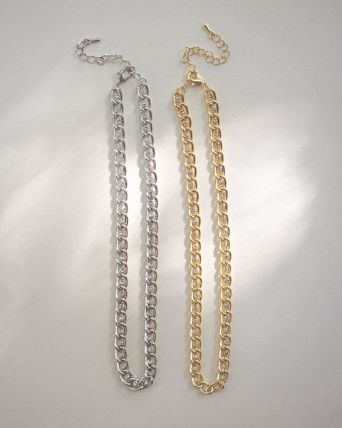 TRANCE Chain Choker in Silver