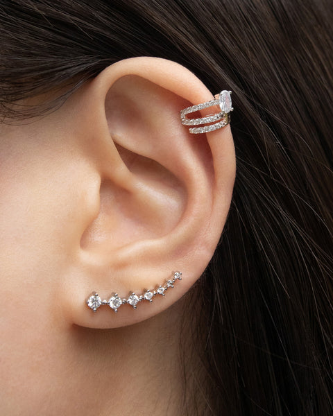 DYNASTY Ear Cuffs in Silver