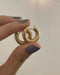 kiyo clicker hoops in 18k gold