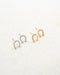 lucky horseshoe shape Pavé earrings with crystals in gold and silver