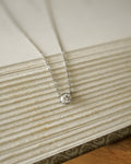 mini diamond pendant necklace in silver designed for petite jewellery lovers
