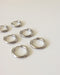 minimalist silver hoop earrings in different sizes S, M, L