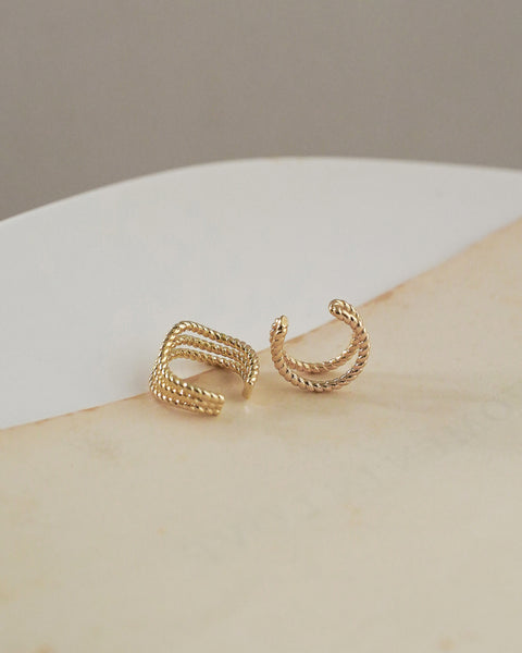 minimalist wavy ear cuffs for a simple everyday look