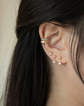 mix and match small dainty earrings for ear stack inspo