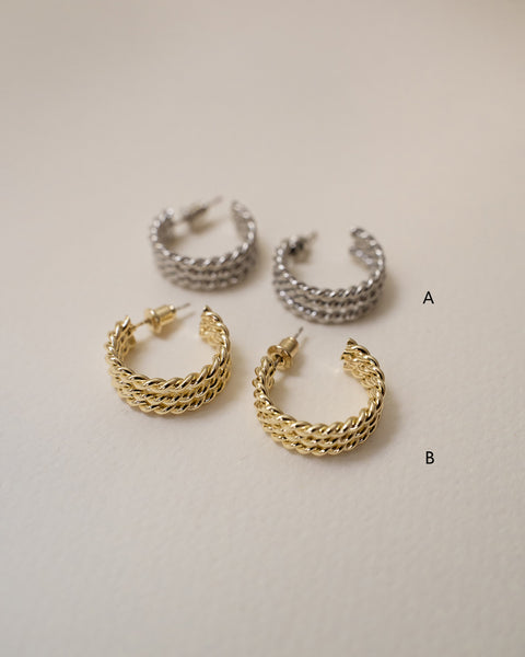 [Sample Sale] Modern Hoop Earrings