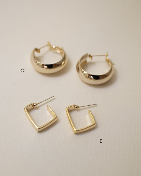 [Sample Sale] Modern Hoop Earrings