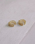 no piercings required gold bijou ear cuffs embellished with petite diamonds