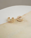 no piercings required rope ear cuffs set of two in gold from online jewelry brand the hexad