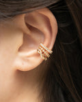 no piercings required to pull off these gorgeous contemporary ear cuffs designed by jewelry label the hexad