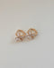 petite huggie earrings with girly feminine bow tie in rose gold @thehexad