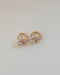 petite huggie earrings with girly feminine bow tie in rose gold @thehexad