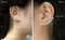 pictorial guide on how to wear the hexad gala crawler ear cuffs on right and left ear