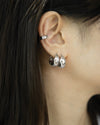 salvor teardrop hoop earrings in silver - THE HEXAD