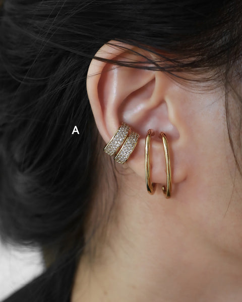 [Sample Sale] Set of 2 Gold Ear Cuffs
