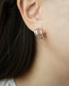  silver baby trio hoop earrings by thehexad jewelry