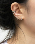 silver ear stack by modern accessories label the hexad