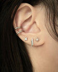 silver pave stud earrings @thehexad