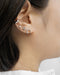 simple silver ear stack with the hexad's micro stud earrings