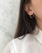Thin classic silver hoop earrings - The Hexad Jewelry