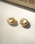 small vintage hoop earrings in gold by modern accessories label the hexad