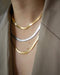stackable herringbone chains in gold and silver by the hexad