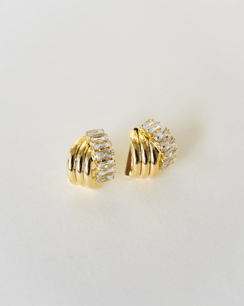 [Sample Sale] Statement Baguette Diamond Earrings