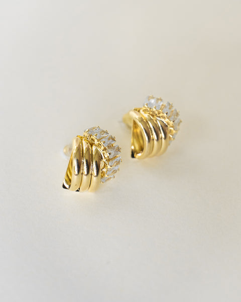 [Sample Sale] Statement Baguette Diamond Earrings