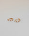 stylish hoop earrings with oblong cut diamonds designed for a snug fit by the hexad
