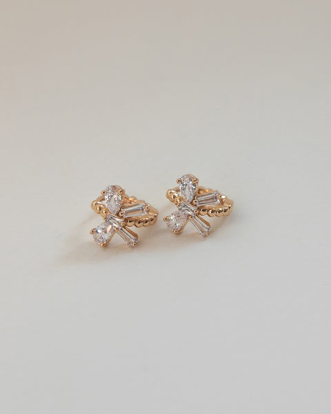 sweet butterfly design earrings with clear rhinestones by accessories label the hexad