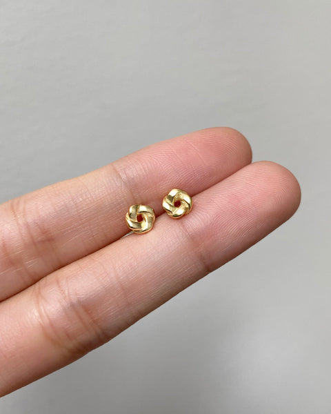 teeny tiny pinwheel ear studs by the hexad