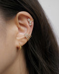 the hexad ear stack inspiration featuring contemporary no piercings needed ear cuffs and gold hoop earrings