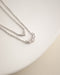 the hexad silver aria layered necklace with tiny diamante for understated sparkle