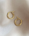 the hexad skinny rei hoop earrings in petite size