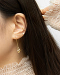 tiny heart shape locket earrings in a delicate drop style @thehexad