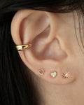 tiny starburst and heartshape stud earrings | The Hexad Jewellery