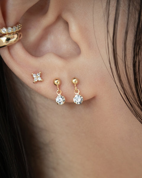 tiny zirconia ear studs and ear cuffs @thehexad