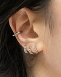 triple stack rylee chain huggie hoop earrings @thehexad