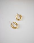 unique gold hoops hammered to perfection by The Hexad