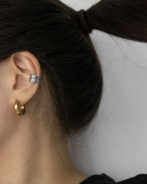unisex thick ear cuffs to fake conch piercing - the hexad jewelry